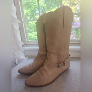 Nine West Tan Heeled Boots